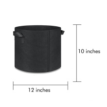 Prix ​​bon marché Felt Black Chample Pomme de terre Sac de culture de pommes de terre de 3 gallons pour plantes de jardin